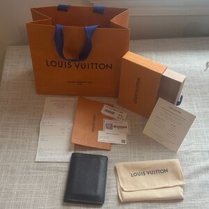 Louis Vuitton Black Leather Men's Wallet